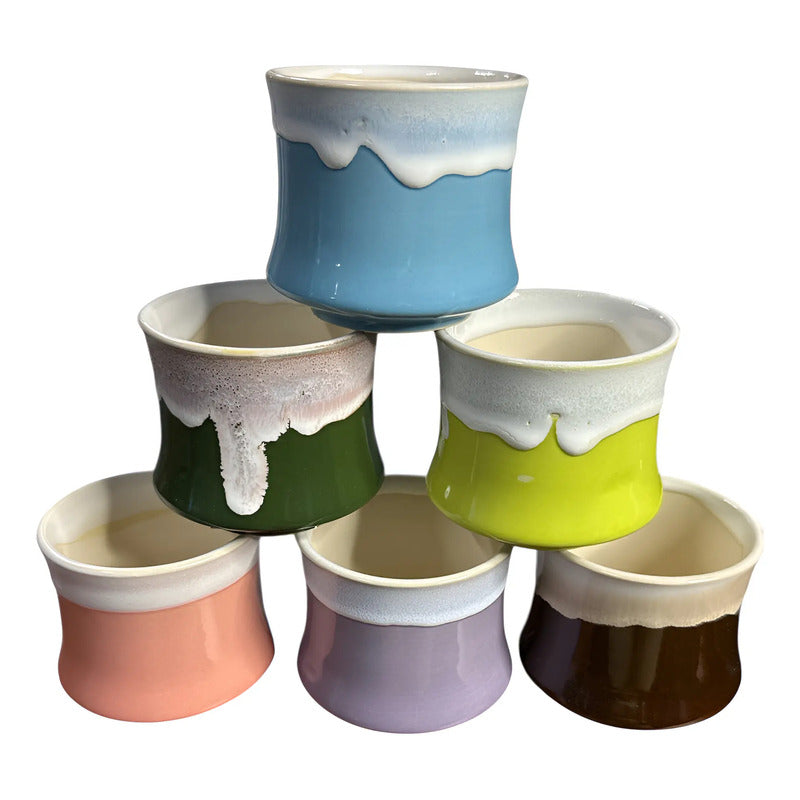 Pack 3 Maceteros Cerámica para Suculentas 7cm Decorativos - imagen 9